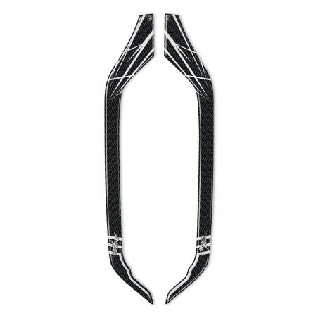 Par de Adhesivos Protectores Manillar 3D Honda Africa Twin 1000 2018-2019 Plata