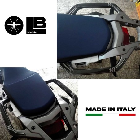 Coppia di Adesivi 3D protezione Maniglie Honda Africa Twin 1000 2018-2019 Silver
