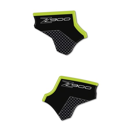 Adesivi 3D Battitacco pedane poggiapiedi moto compatibili con Kawasaki Z900