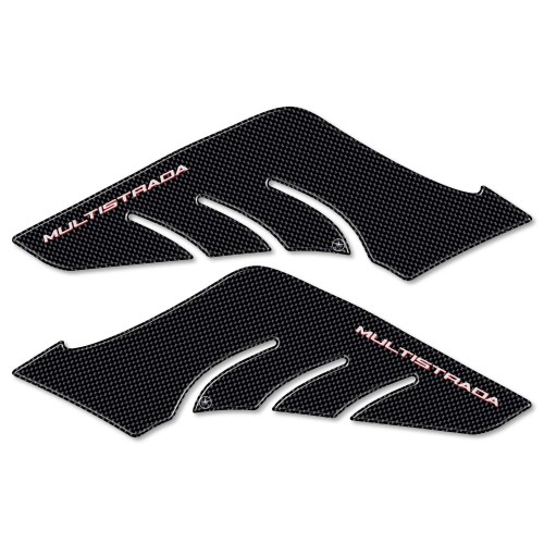 2 ADHESIVOS 3D PARA PROTECCIONES LATERALES DE DEPÓSITO DE CARBONO PARA MOTO DUCATI MULTISTRADA 1200