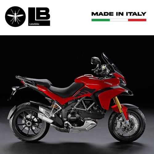 2 3D PEGATINAS DE CARBONO TANQUE PROTECTORES LATERALES DUCATI MULTISTRADA 1200 MOTO 2