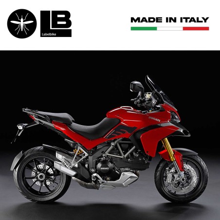 2 ADESIVI 3D PROTEZIONI LATERALI SERBATOIO CARBONIO MOTO DUCATI MULTISTRADA 1200