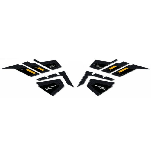 2 ADESIVI 3D PROTEZIONI LATERALI SERBATOIO MOTO compatibili SUZUKI V-STROM 1050