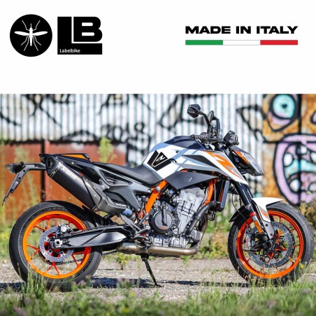 2 ADESIVI in resina 3D PROTEZIONI LATERALI per MOTO compatibili KTM 890 DUKE R
