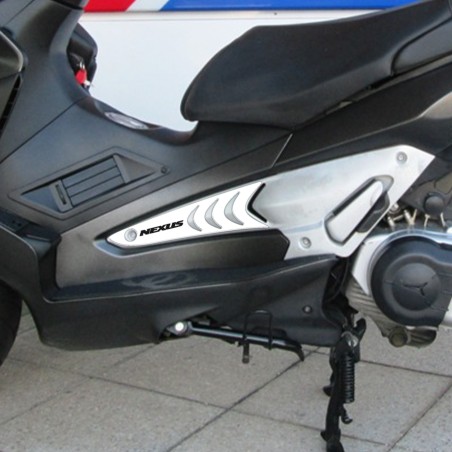 2 Adesivi In Resina Gel Protezioni Pedana Compatibili Per Gilera Nexus 300-500