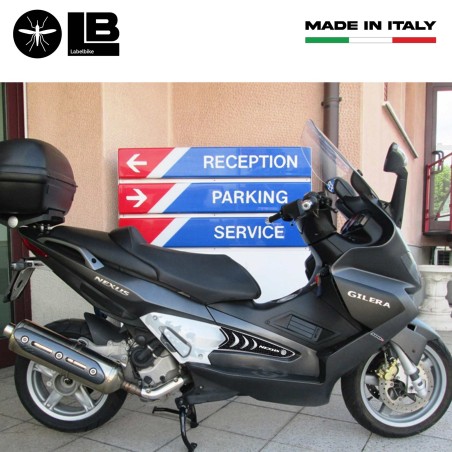 2 Adesivi In Resina Gel Protezioni Pedana Compatibili Per Gilera Nexus 300-500