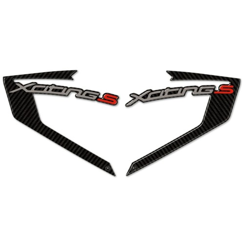 2 autocollants de pare-chocs en résine 3D compatibles pour kymco XCITING S 400 2018-2023 2