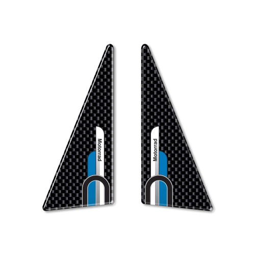 2 PEGATINAS DE RESINA 3D PROTECCIÓN LATERAL DEPÓSITO DE CARBONO para MOTO BMW ¡Nuevo!