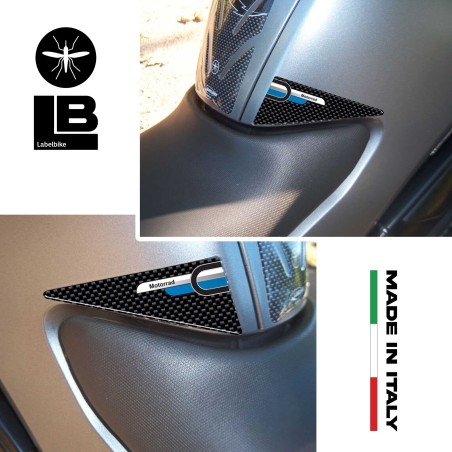 2 PEGATINAS DE RESINA 3D PROTECCIÓN LATERAL DEPÓSITO DE CARBONO para MOTO BMW ¡Nuevo!