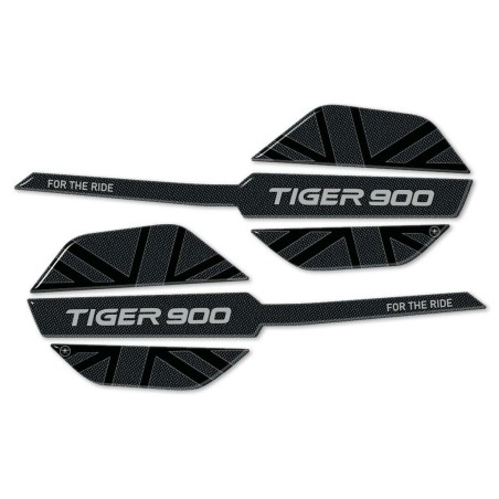 Adesivi paramani moto in gel 3D compatibili Triumph Tiger 900 GT e Rally 2020-24