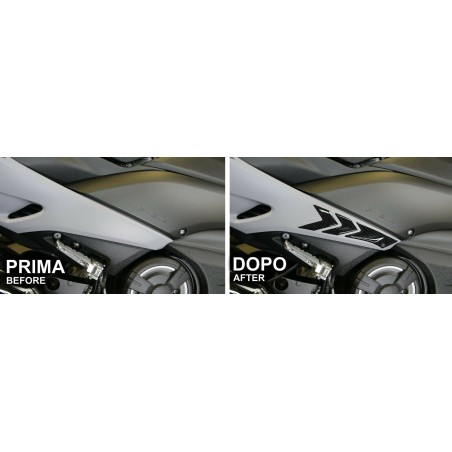 2 PEGATINAS de protección PIES DEL PASAJERO en GEL 3D compatibles con YAMAHA TMAX 560 2020