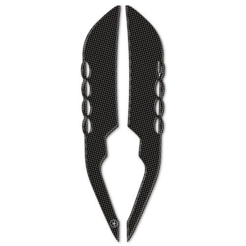 2 3D RESIN ADHESIVE PROTECTION HANDLE PADS TMAX YAMAHA T MAX 500 2008-16 Carbon 2