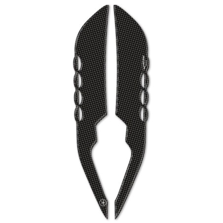 2 ADESIVI RESINA 3D PROTEZIONE MANIGLIE PASSEGGERO TMAX YAMAHA T MAX 500 2008-16 Carbon