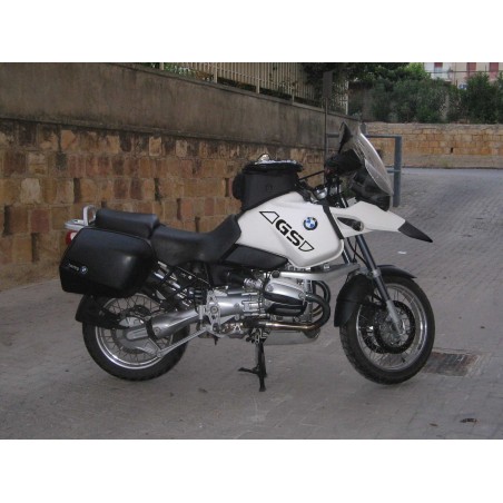 2 PEGATINAS ESCRITAS de resina 3D negras compatibles para TANQUE MOTO BMW GS