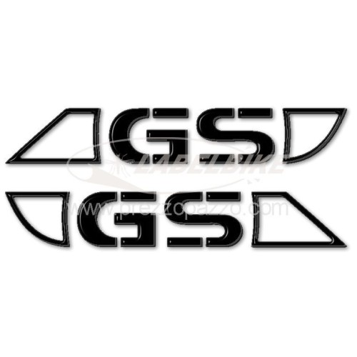 2 SCHWARZE 3D RESILIATED STICKERS passend für BMW GS MOTORRAD TANK 2