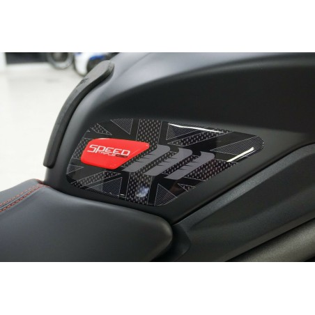 2 protezioni 3D lati serbatoio moto compatibili Triumph Speed Triple 2016-2020