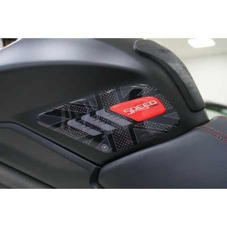 2 protezioni 3D lati serbatoio moto compatibili Triumph Speed Triple 2016-2020