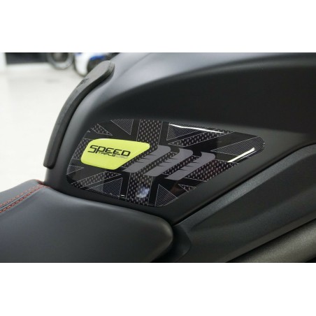 2 protezioni 3D lati serbatoio moto compatibili Triumph Speed Triple 2016-2020