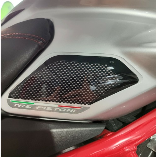 2 PROTEZIONI GEL 3D LATERALI SERBATOIO MOTO compatibili MV AGUSTA TURISMO VELOCE 