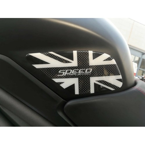 2 PROTECCIONES DE RODILLAS 3D compatibles para MOTO triunfo SPEED TRIPLE 2016 - 2019 