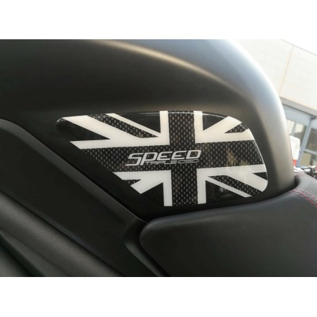 2 PROTECCIONES DE RODILLAS 3D compatibles para MOTO triunfo SPEED TRIPLE 2016 - 2019 