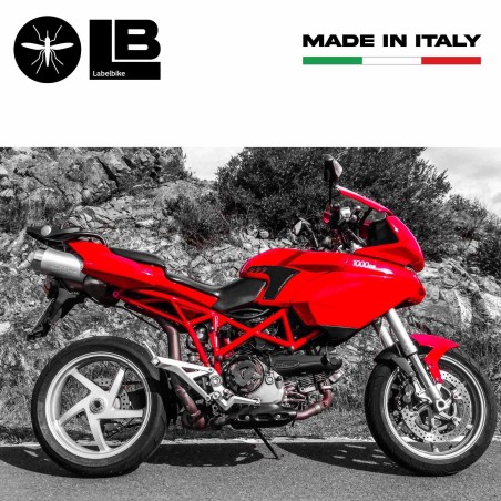 2 ADESIVI 3D PROTEZIONI SERBATOIO CARBONIO per MOTO DUCATI MULTISTRADA 1000-1100