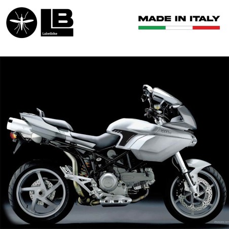 2 ADESIVI 3D PROTEZIONI SERBATOIO CARBONIO per MOTO DUCATI MULTISTRADA 1000-1100