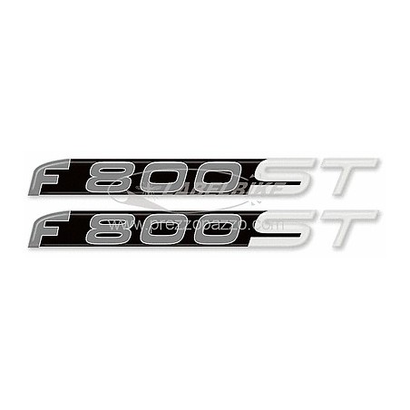 2 ADESIVI in Resina 3D COPPIA SCRITTA F800ST per MOTO BMW F 800 STICKERS F800 ST