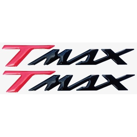 2 ADHESIVOS-PEGATINAS DE RESINA 3D ESCRITOS TMAX 500-530-560 para MOTO YAMAHA SCOOTER