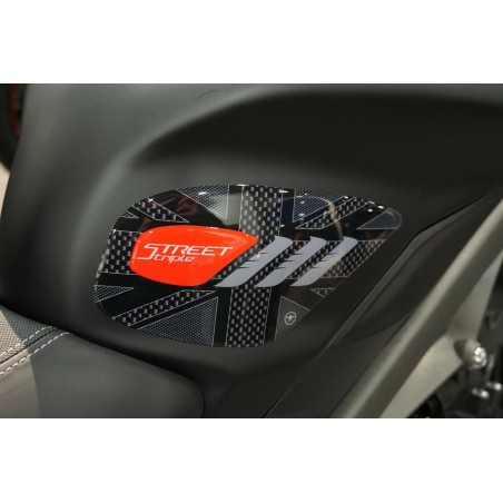 2 Triumph Street Triple 2013-2021 compatible bike 3D side tank protectors