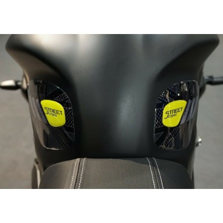 2 protezioni 3D lati serbatoio moto compatibili Triumph Street Triple 2013-2021