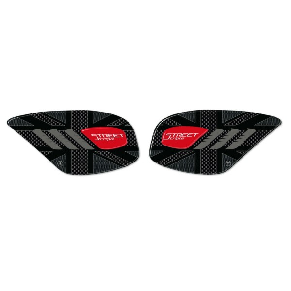 2 Triumph Street Triple 2013-2021 compatible bike 3D side tank protectors