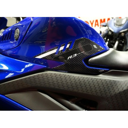 2 Protectores Laterales de gel 3D para Depósito de Moto compatible con Yamaha R3 2019-2023