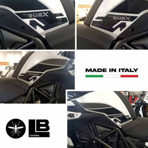 2 3D gel tank side protectors compatible with Benelli TRK 502 X motorbikes 2