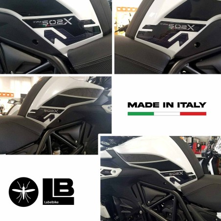 2 protezioni laterali serbatoio in gel 3D compatibili per moto Benelli TRK 502 X