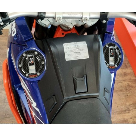 2 PROTEZIONI TAPPI SERBATOIO in gel 3D per MOTO compatibili KTM 990 ADVENTURE 