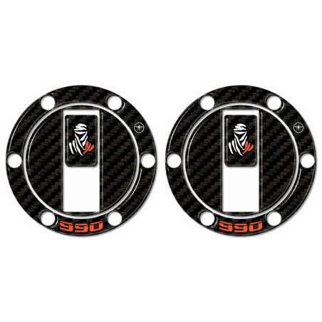 2 PROTEZIONI TAPPI SERBATOIO in gel 3D per MOTO compatibili KTM 990 ADVENTURE 