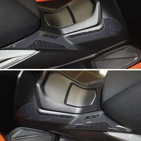 Autocollants latéraux 3D pour tunnel central compatibles avec Honda Forza 300 2018-20