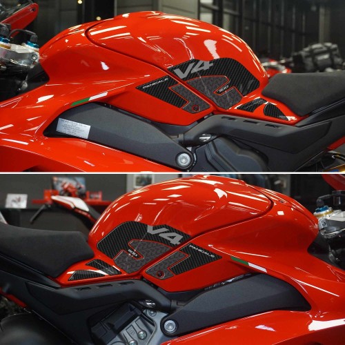 Adesivi 3D Laterali Serbatoio compatibili con Ducati Panigale V4 dal 2022-2024