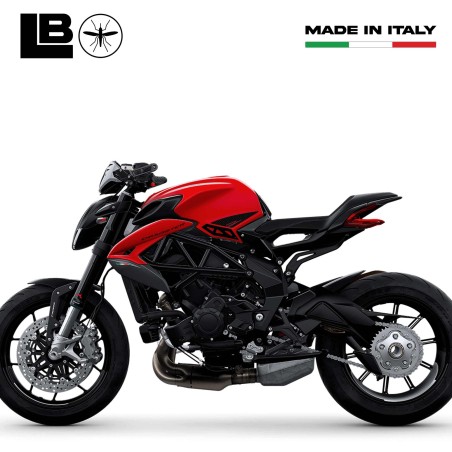 Adesivi 3D laterali serbatoio compatibili con moto Mv Agusta Dragster 2019-23