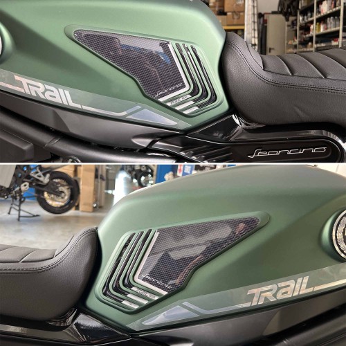 Adesivi 3D laterali serbatoio moto compatibili con Benelli Leoncino 800 Trail