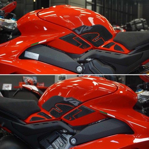 Adesivi 3D Laterali Serbatoio moto compatibili con Ducati Streetfighter V4 2023
