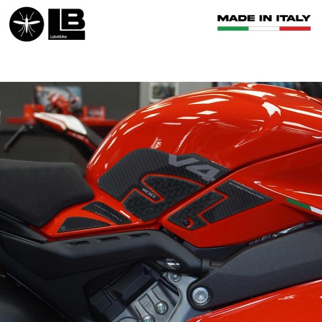 Adesivi 3D Laterali Serbatoio moto compatibili con Ducati Streetfighter V4 2023