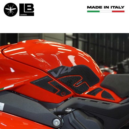 Adesivi 3D Laterali Serbatoio moto compatibili con Ducati Streetfighter V4 2023