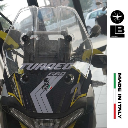 Adesivi 3D Protezione cupolino compatibili con Aprilia Tuareg 660 2022-2023