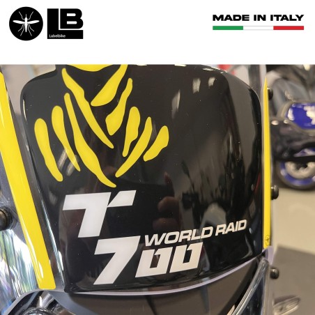 Adesivi 3D Protezione Cupolino moto compatibili con Yamaha Tenere 700 World Raid