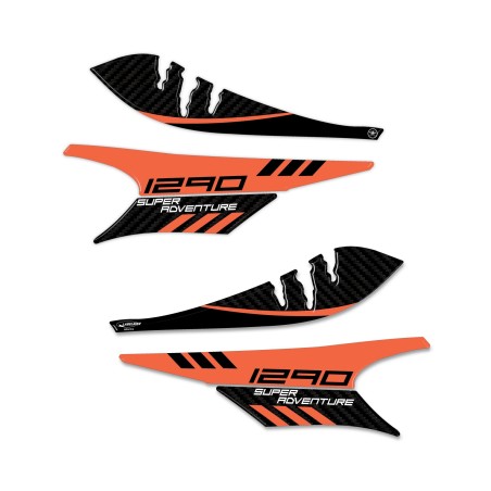 Adesivi 3D Protezione Paramani compatibile con KTM 1290 Super Adventure 2016-20