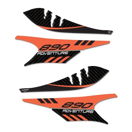 Adesivi 3D Protezione Paramani moto compatibile con KTM 890 Adventure 2021-2022