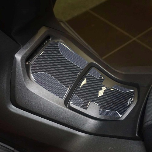 Adesivi 3D protezione pedana e sportello compatibile con Honda Forza 125 2022-23