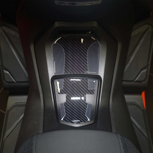 Adesivi 3D protezione pedana e sportello compatibile con Honda Forza 350 2022-23